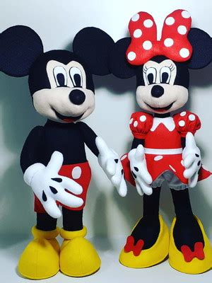 Boneco Mickey E Minnie Em Feltro Compre Produtos Personalizados No Elo7