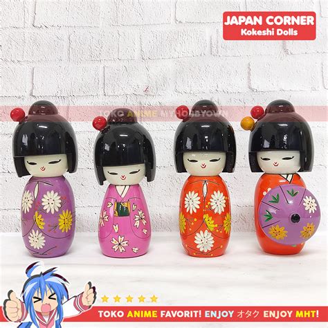 Pajangan Patung Boneka Jepang Geisha Kimono Kayu Kokeshi Japan Corner