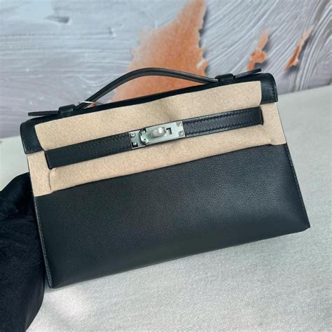 Hermes Mini Kelly Pochette Swift Ck Noir Qatar Kuwait