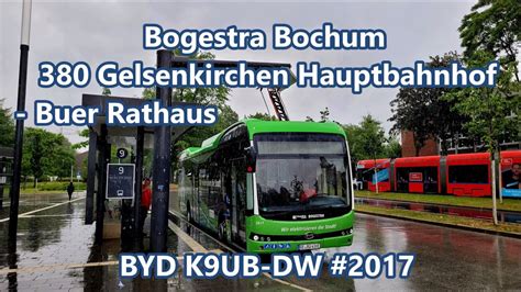 BOGESTRA Bochum Linie 380 BYD K9UB DW 2017 YouTube