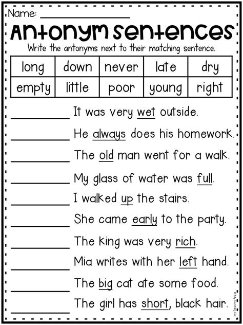 2nd Grade Grammar Worksheets