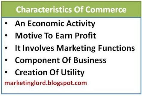 essential characteristics  commerce
