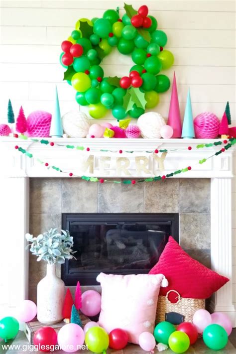 Giant DIY Balloon Christmas Wreath - Giggles Galore