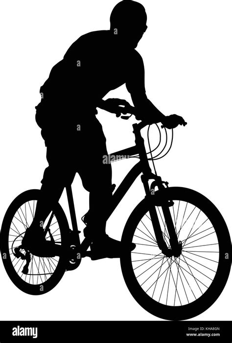 Ciclista Mtb Silueta Vector Imagen Vector De Stock Alamy