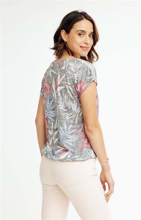 Tee Shirt T Imprim Feuille Tropicale Armand Thiery