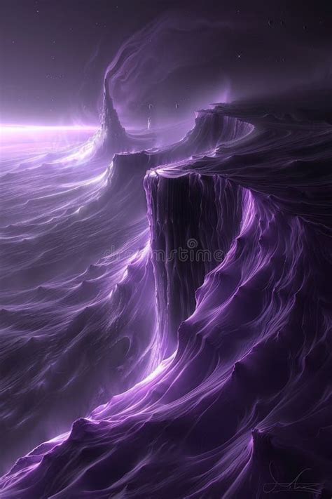 Cosmic Abyss A Purple Dreamscape Of Light And Shadow Digital Art Of