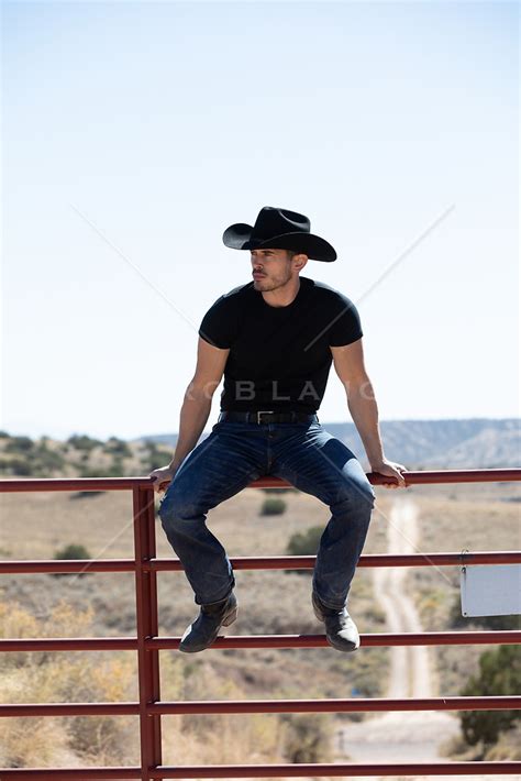 Cowboy Sitting On A Fence Rob Lang Images