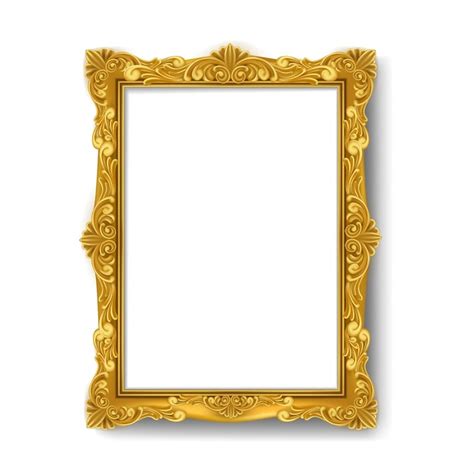 Premium Vector | Gold vintage picture frame