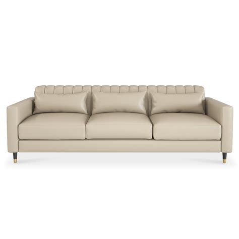 White Leather Seat Three Seater Sofa At Rs Piece In Mumbai Id