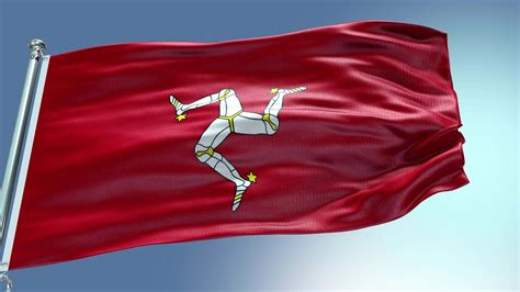 K Render Isle Of Man Flag Video Waving In Wind Isle Of Man Flag Wave