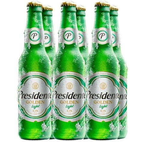 Cerveza Presidente Golden Light 12 Oz 6 Pack Almacendo