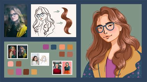 Drawing Stylized Hair: Tips for Portrait Illustration | Iva Mikles ...