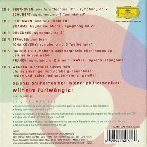 Wilhelm Furtwängler - Live Recordings 1944-1953 (Original Masters) (2003)