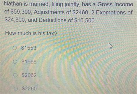 Solved Nathan Is Married Filing Jointly Has A Gross Income Of