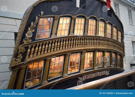 Wooden ship stern editorial stock photo. Image of role - 151736493