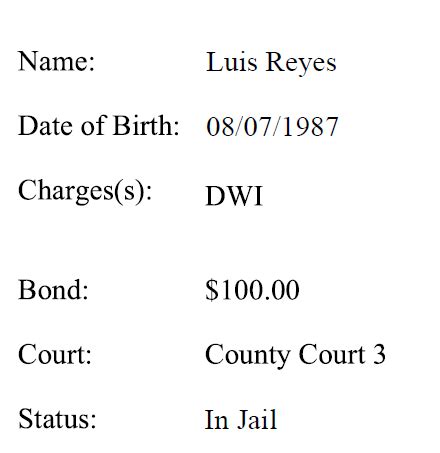 CHARGED WITH DWI | montgomery county police reporter