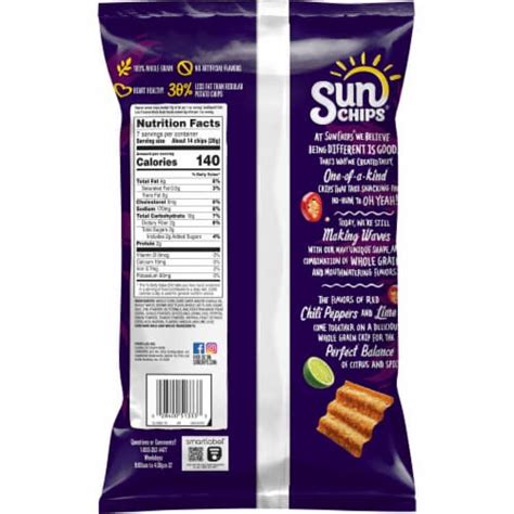 Sun Chips Chili Limon Whole Grain Snacks 7 Oz Kroger