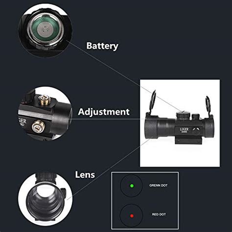 Luger Tactical X Red Green Dot Sight Rifle Scope For Mm Mm Rail