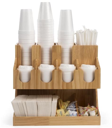 Cup Lid Straw Napkin Condiment Organizer Compartments