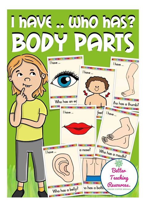 Body Parts I Have Who Has English Anglais Ressource P Dagogique