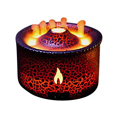 Volcano Humidifier Quiet Flame Diffuser Ml Spray Humidifier With