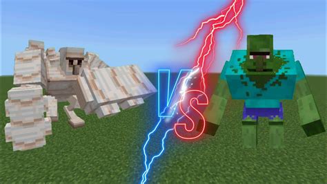 Buffed Iron Golem Vs Mutant Zombie Minecraft Youtube