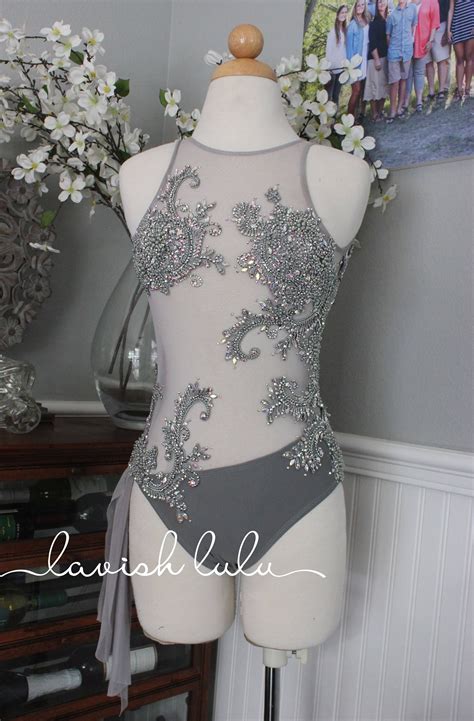 Gorgeous Light Gray Lyrical Contemporary Dance Costumes Solo Costumes