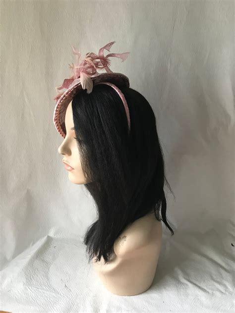 Pink Fascinator Headband Bridal Wedding Fascinator Hat | Etsy