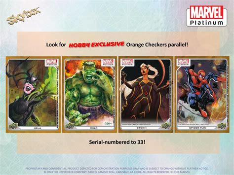 Upper Deck Marvel Platinum Trading Cards