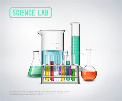 Science Laboratory Equipment Composition Stock Vector - Illustration of ...