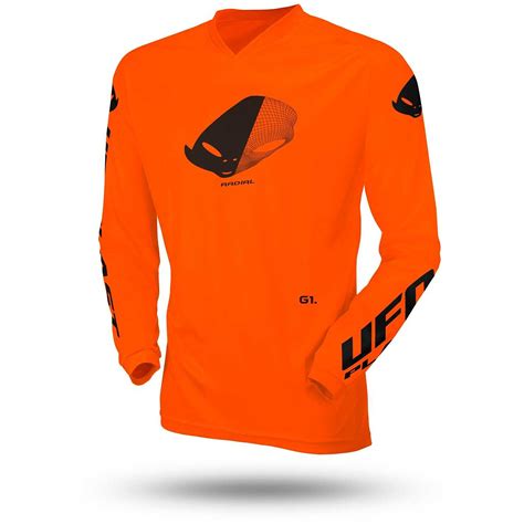 Maillot Moto Cross Enduro Enfant Ufo Slim Radial Orange Fluo Vente En