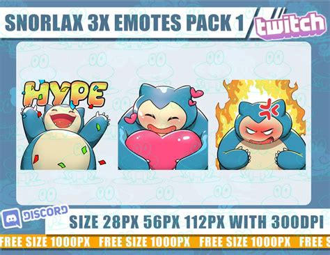 Snorlax Twitch Emotes Pokemon Emotes Emotes Snorlax Cute Etsy Canada