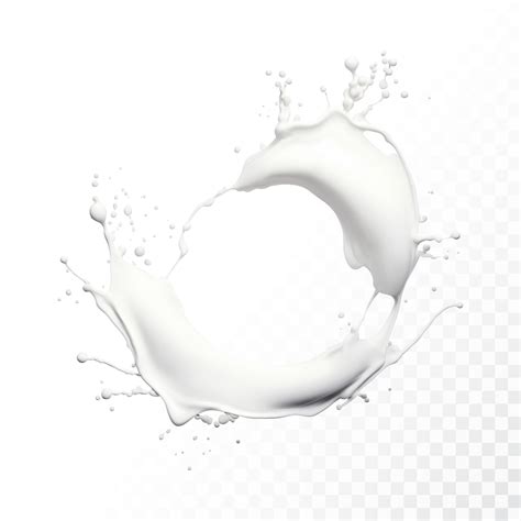 Milk Splash isolated on white background. Realistic vector illustration. 42166811 Vector Art at ...