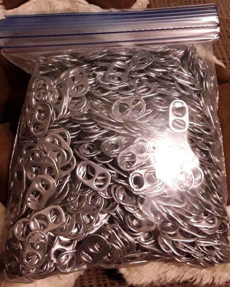 1 000 10 Oz Aluminum Pop Tops Pop Tabs Pull Tabs Beer Soda Crafts Purses Ebay