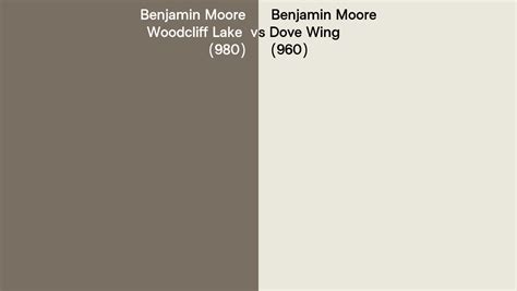 Benjamin Moore Woodcliff Lake Vs Dove Wing Side By Side Comparison