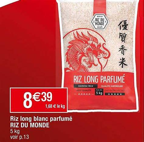 Promo Riz Long Blanc Parfumé Riz Du Monde chez Cora iCatalogue fr