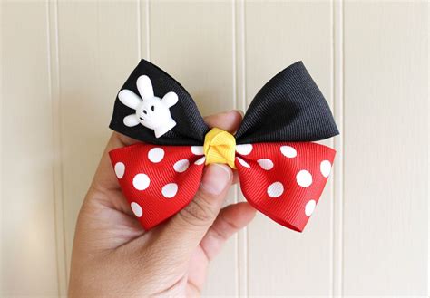 Mickey Mouse Minnie Mouse Hair Bows Disney Hair Bows Girl Hair Bows Girls Bows Disney