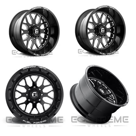 Fuel Forged Ff19 Solid Satin Black 22x10 25 8x170 Wheel Package Extreme Wheels