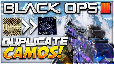 Black Ops 3 Insane Camo Glitch Tutorial Any Black Marketgold And Diamond Camo Bo3