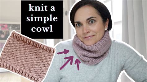 How To Knit A Cowl Scarf For Beginners Easy Pattern YouTube