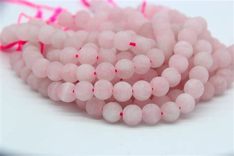 Matte Rose Quartz Beads 4mm 6mm 8mm 10mm Natural Pink Beads Etsy