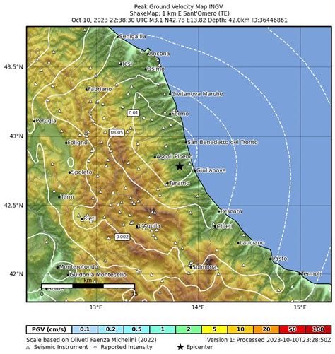 Terremoto Tra Abruzzo E Marche Epicentro A Sant Omero Dati E Mappe