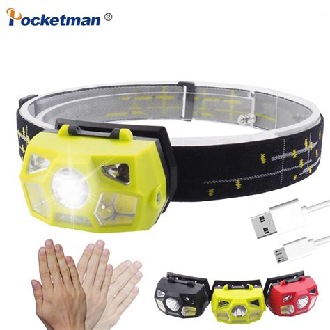 New Mini Lumens Led Headlamp Body Motion Sensor Rechargeable