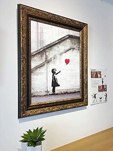 50％割引激安特価 バンクシー アートフレーム レッドバルーン Banksy ポスター 有名作品 絵画タペストリ 美術品 Otaon