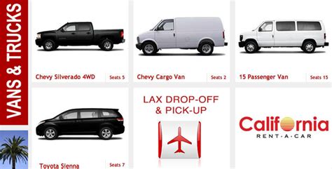 California Rent A Car The Leader In 15 Passenger Van Pickup Truck And Cargo Van Rentals In