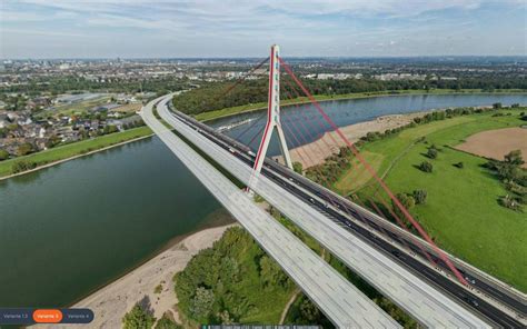 Neubau Fleher Brücke in Düsseldorf Drei Varianten sind übrig