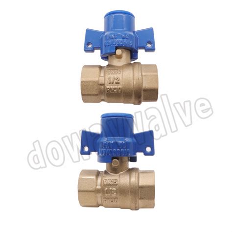 Cw N Brass Water Meter Ball Valve With Free Nut China Factory