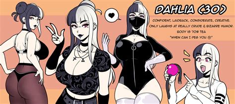 Rule 34 1girls Ball Gag Black Hair Breasts Character Sheet Dahlia