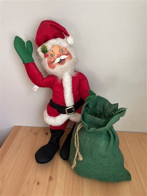 Vintage Santa Clause Annalee Large Farmhouse Whimsical Retro Home