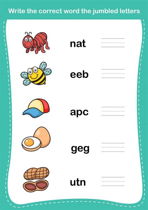 5th Grade English Worksheet On Jumble Words Jumbled Words Grammar